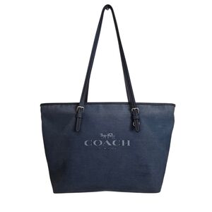 Coach City Tote 6528 Navy Canvas Shoulder Bag